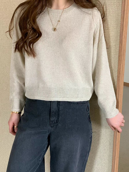 [𝑳𝒊𝒏𝒆𝒏 𝑬𝒅𝒊𝒕] Button Detail Classic Knit