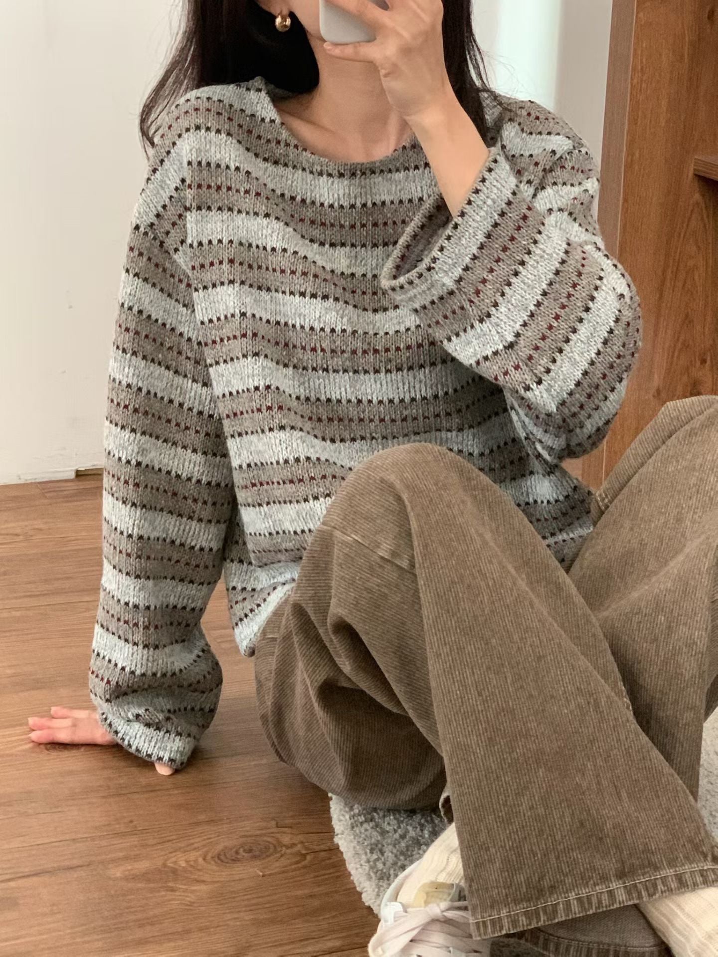 The Mariner Striped Knit | 細緻條紋圓領Top