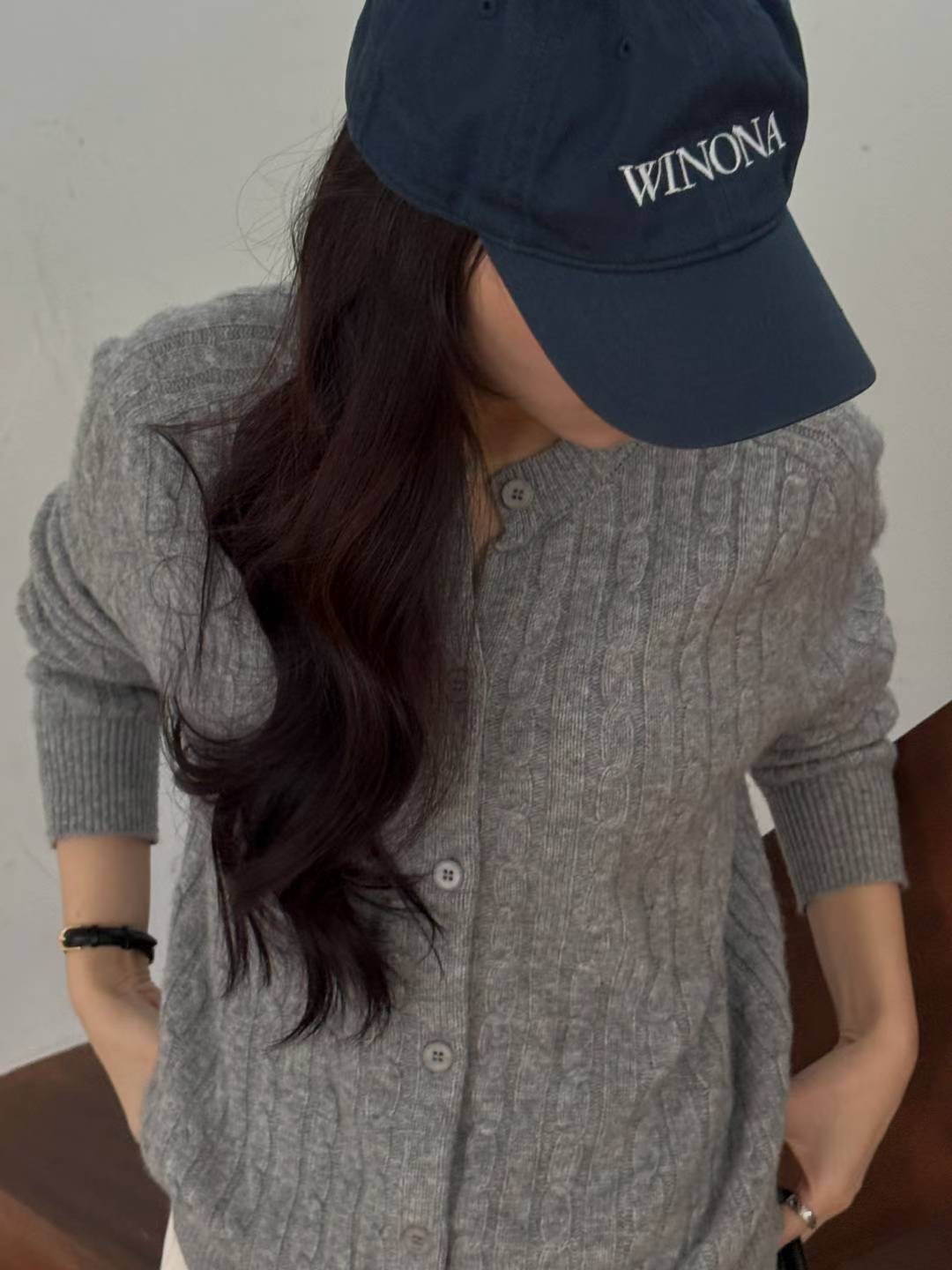 Soft Wool Cable Knit Cardigan