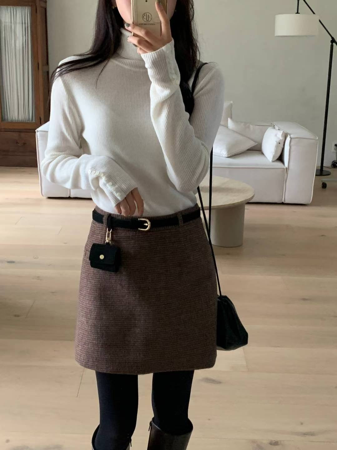 [連線壓軸加碼款] 低調優雅 Highneck Button Sleeves Knitted Top