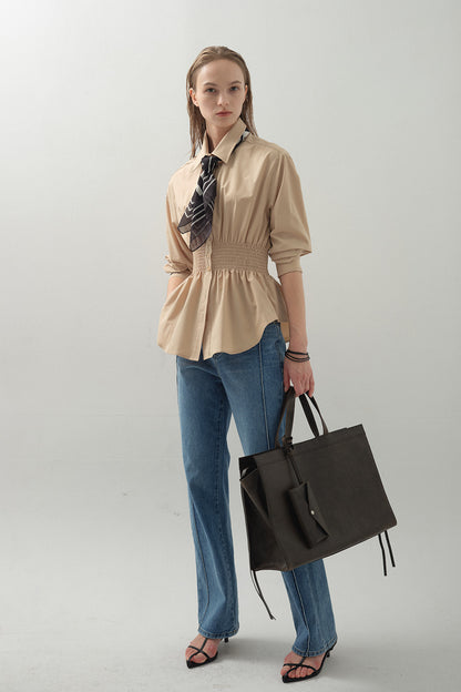 The Selena Cinched Waist Blouse | 復古束腰襯衫￼