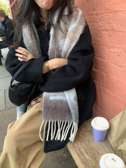 UNDERSON Abstract Wool Scarf