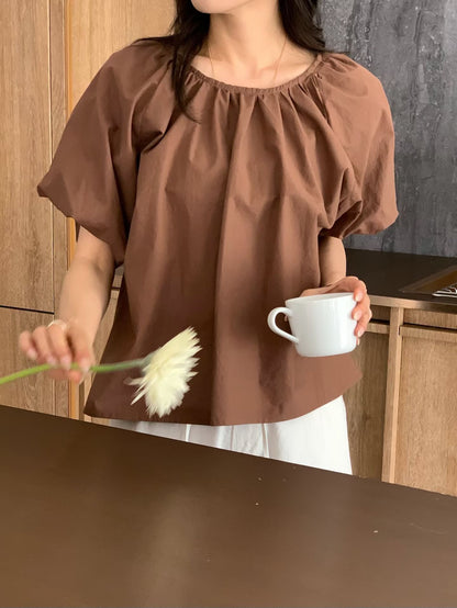 Pure Cotton Summer Balloon Blouse