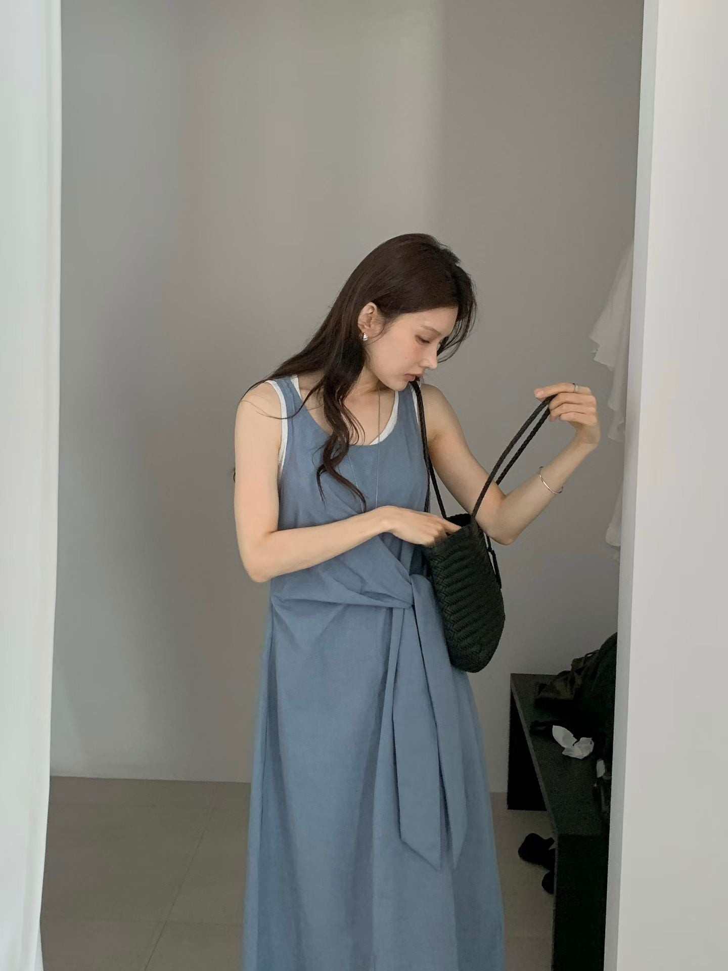 《1套2件》2-pcs Layered Side-Tie OPS | 側綁帶疊穿層次 OPS