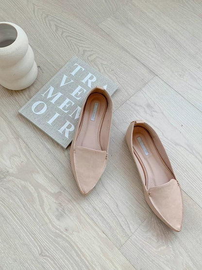 Soft PU Leather Pointed Loafer 【8色入】