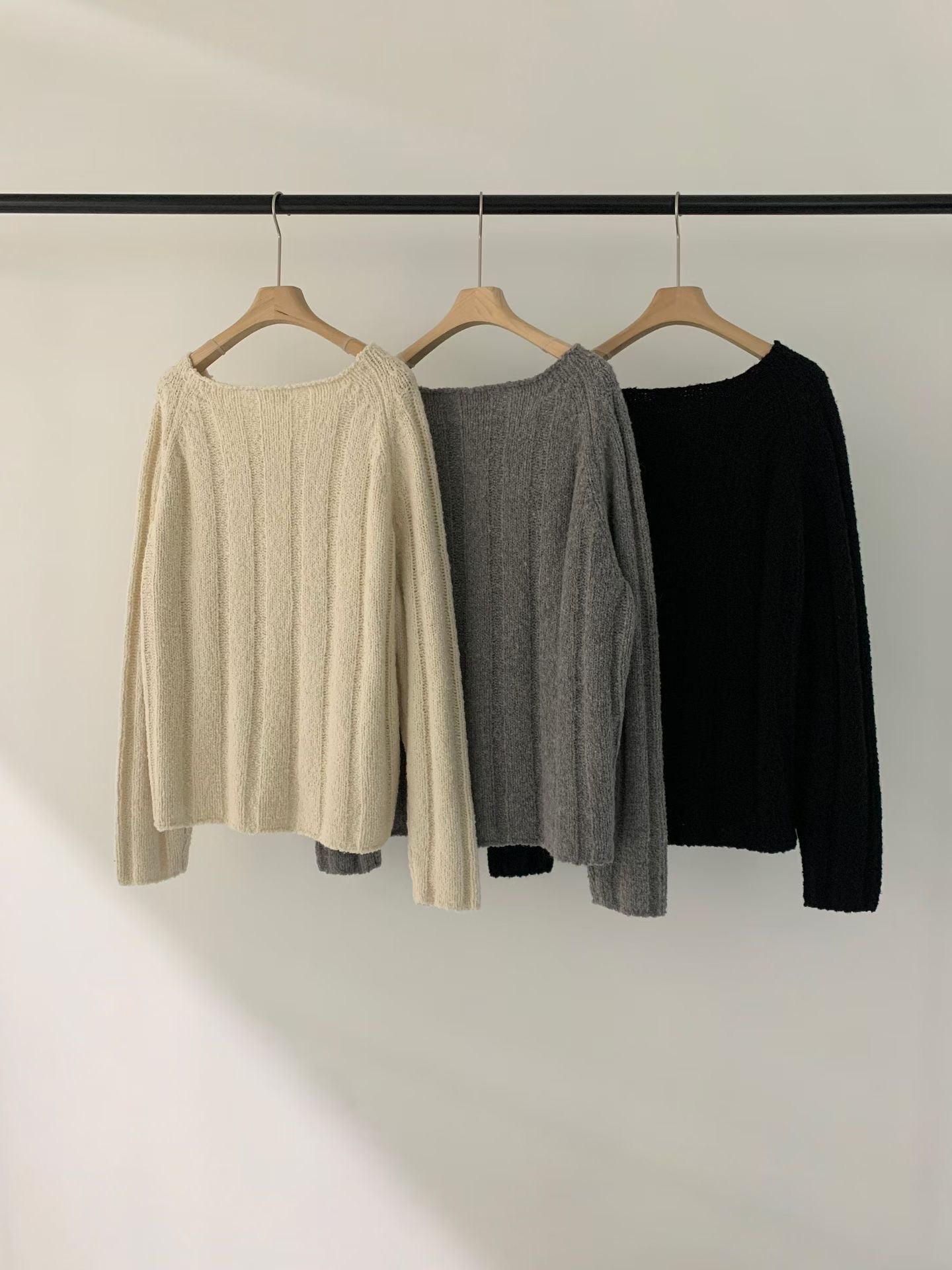 【簡約老錢風 Must Get】Wide Ribbed Cozy Wool Knit | 毛茸茸闊羅紋羊毛針織