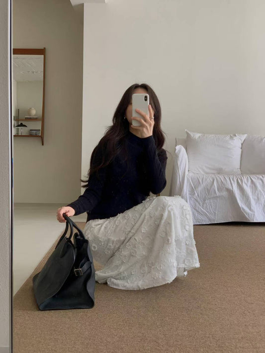 Floral Embroidered Skirt