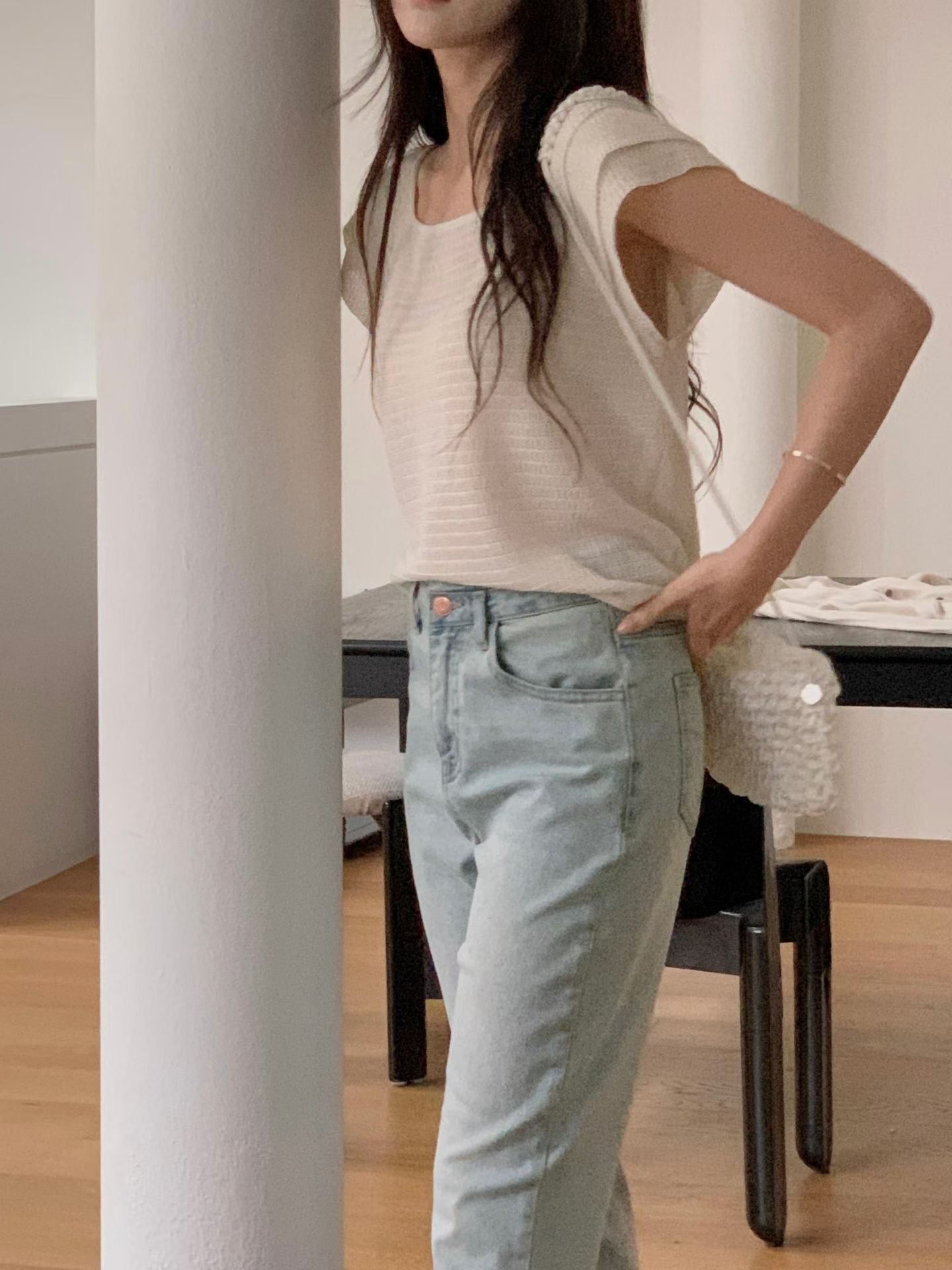 Layered Ruffle Capped Sleeves Blouse