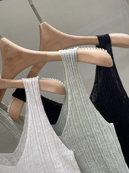 Elegant V Neck Linen Cami