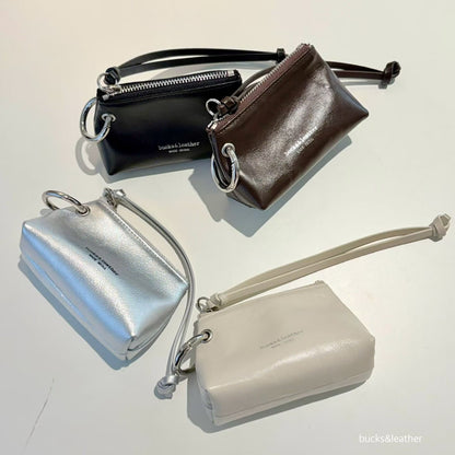 Bucks & Leather Mini Calf Leather Pillow Pouch 小牛皮迷你枕頭包包掛飾