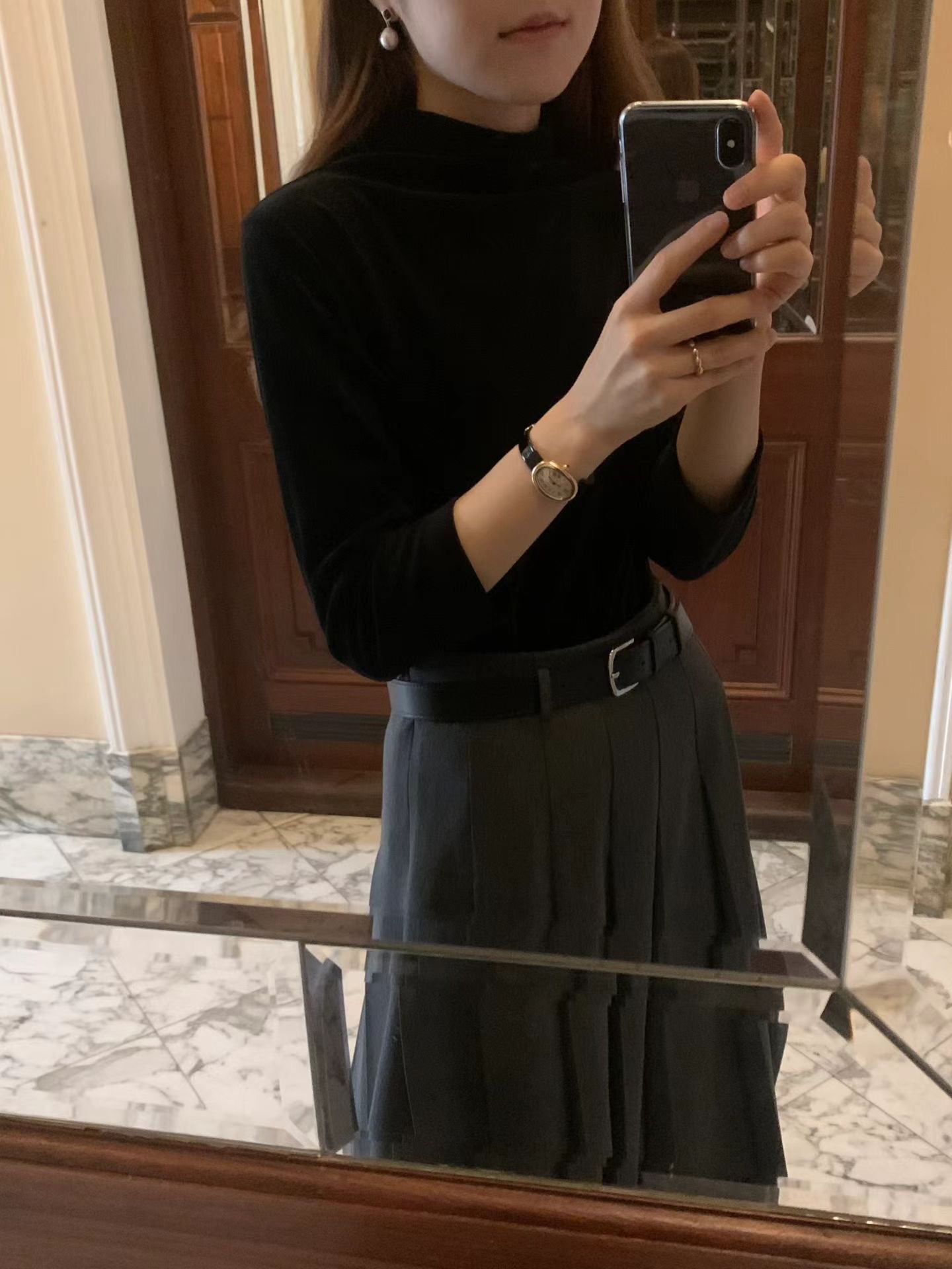 Butter Velvet Mock Neck Blouse