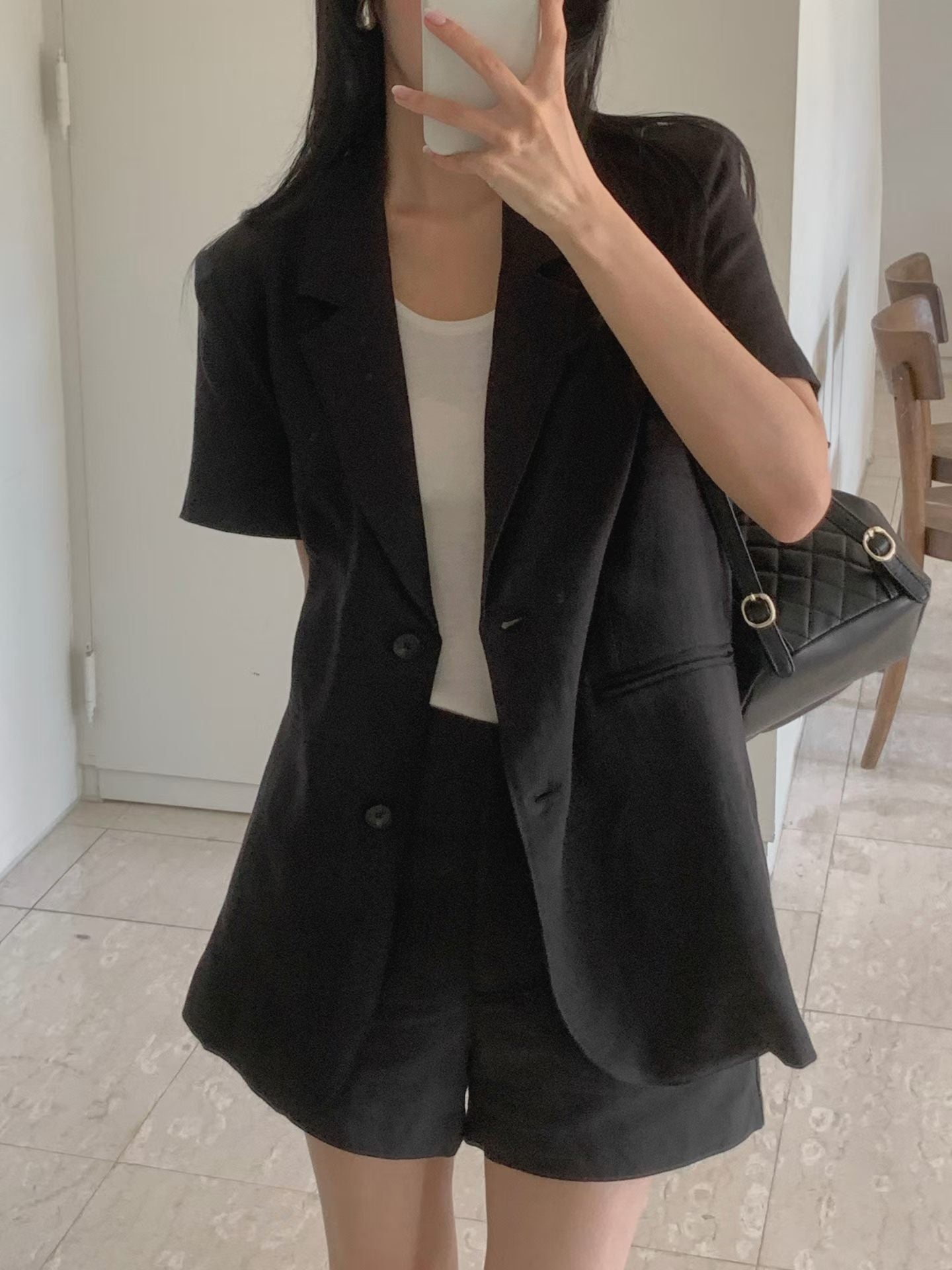 Elegant Summer Chic Linen Blazer