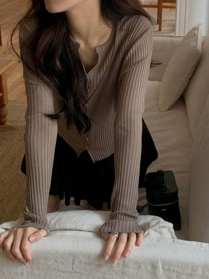 Layered V Faux-Cardi Top