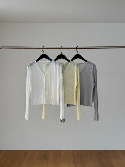 Textured Airy Layer Cover Up | 空氣層次感薄外搭