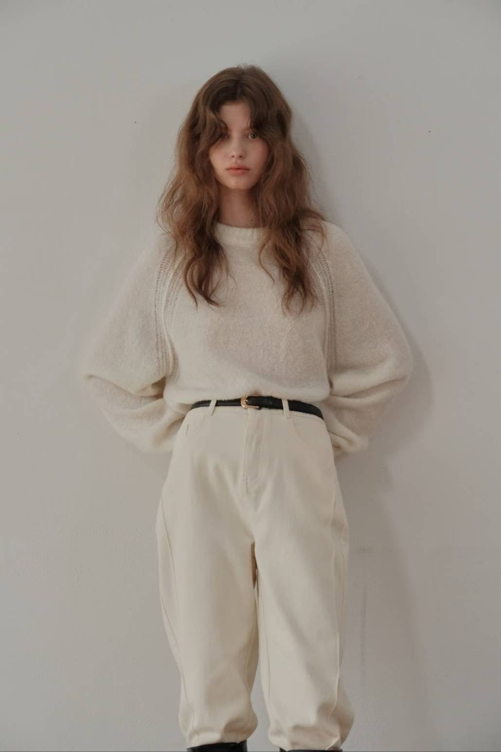 柔軟無肩線針織Top