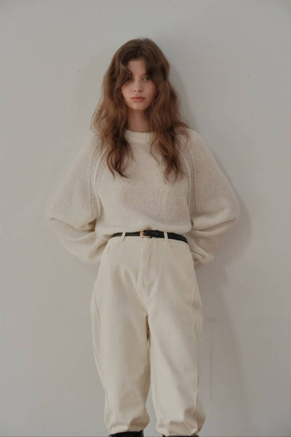 柔軟無肩線針織Top