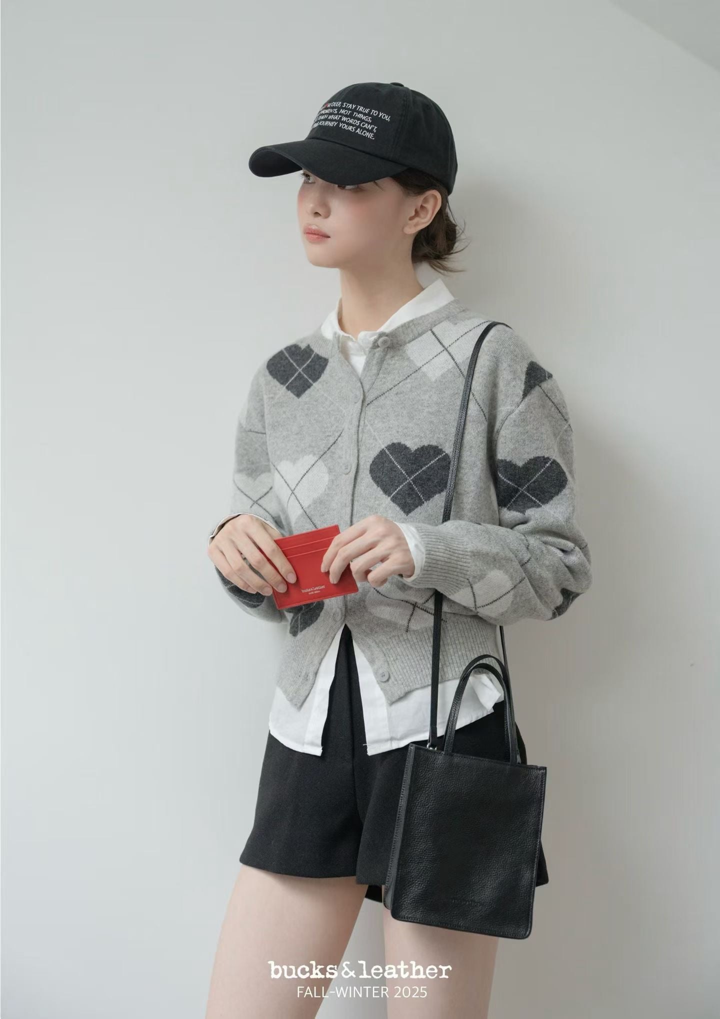 【Monotour 連線】Bucks&Leather Mini Lambskin Letter Bag with Coin Pouch