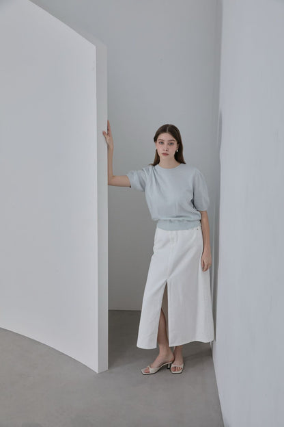 Front Slit Cargo Midi Skirt | 仙氣顯白前開叉長裙