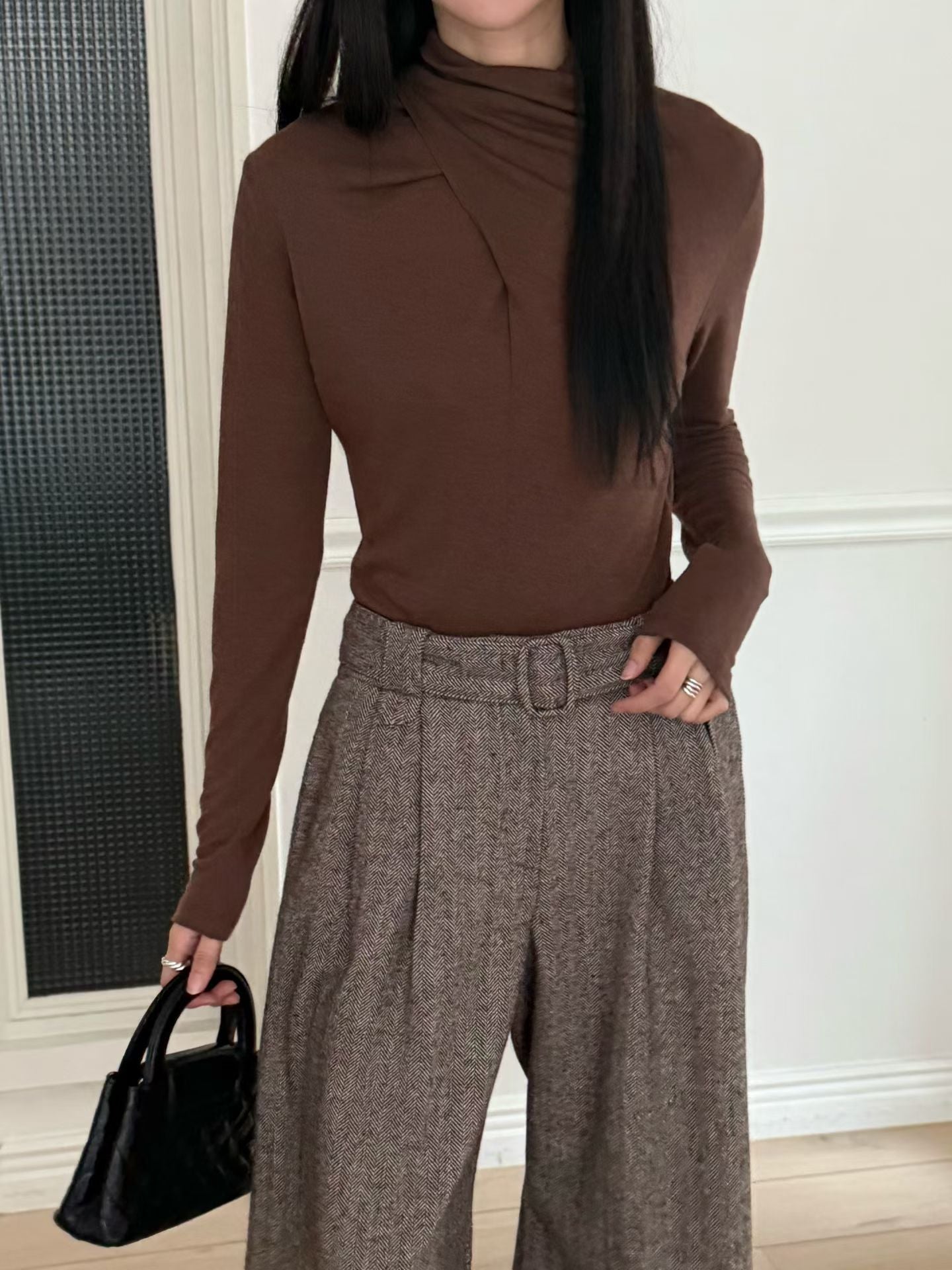 Heritage Herringbone Culottes | 人字紋混羊毛冬季闊褲