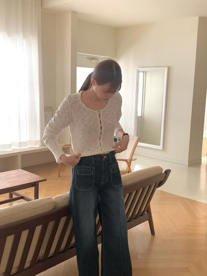 Delicate Feathery Melange Hook Cardigan | 暗混色氣質薄外套