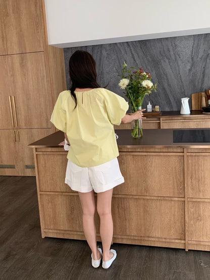 Pure Cotton Summer Balloon Blouse