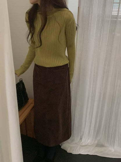 Barn Life Corduroy Midi Skirt