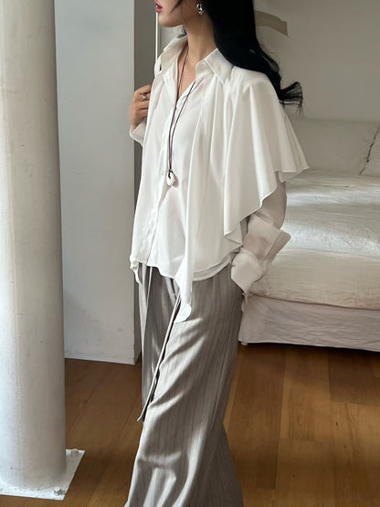 Wide Leg Striped Trousers | 條紋西裝闊褲