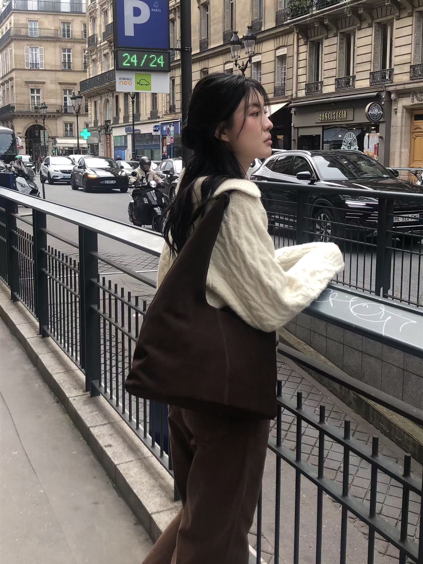 Alpaca Cable Knit Collared Cardigan | 混羊駝毛優雅麻花針織外套