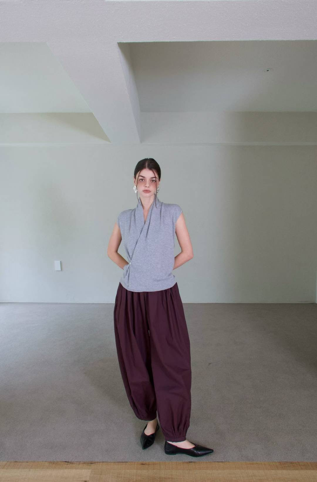 Sasha Side Button Wrap Top