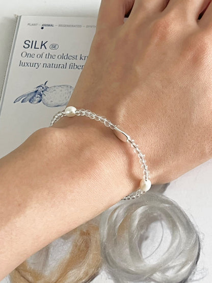Pearl & Silver Bean Bracelet | 珍珠x銀豆手鏈