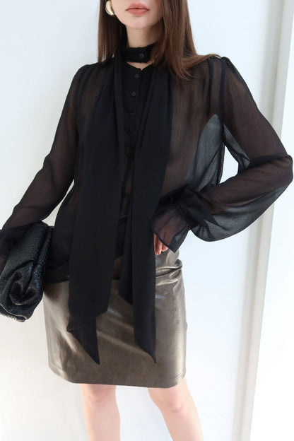 The Cecilia Chiffon  Blouse