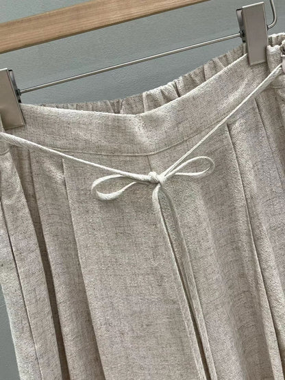 Flowy Summer Linen Essential Pants  | 夏日亞麻垂墜飄逸褲