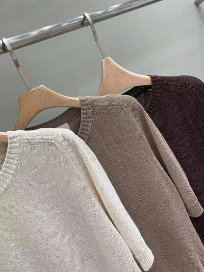 Ribbed Details Tencel Blend Knit | 羅紋天絲針織上衣