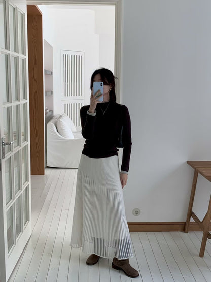 Delicate Fluted Midi Skirt | 唯美層次波紋中長裙