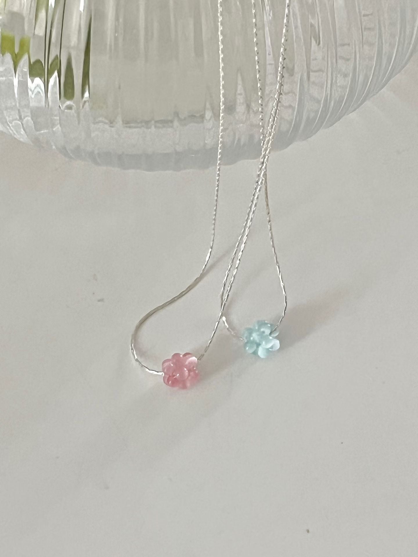 Blossom Cluster Bead Necklace | 粉色小串束頸鏈￼