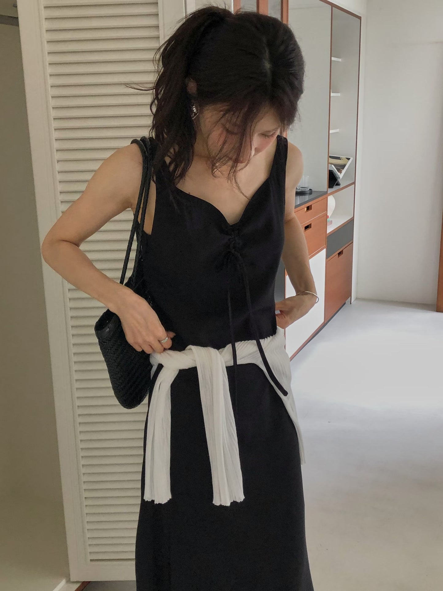 Summer Scallop Neckline Garden Dress | 夏日貝殼領田園長裙