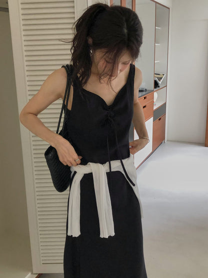 Summer Scallop Neckline Garden Dress | 夏日貝殼領田園長裙