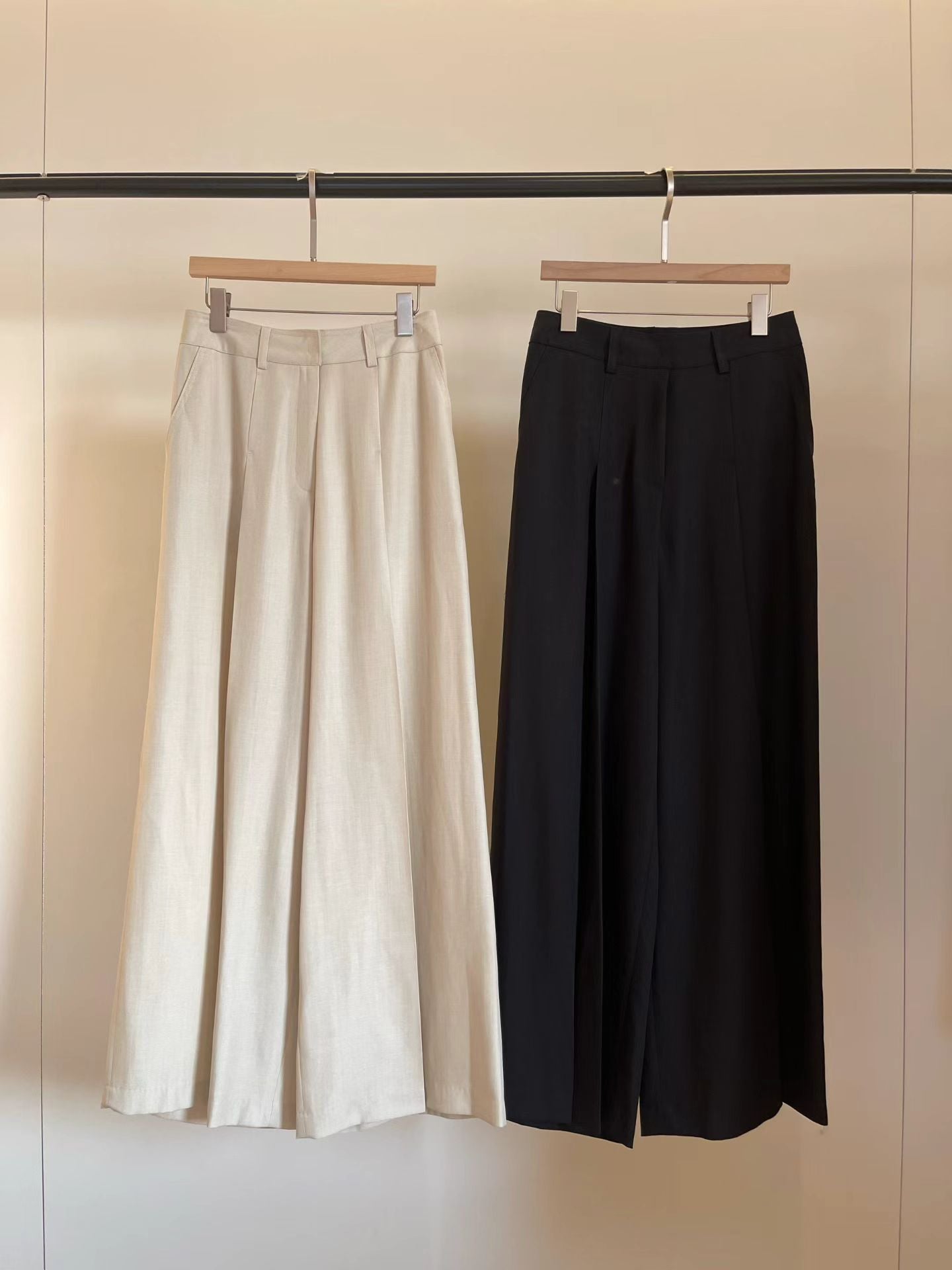 [𝑳𝒊𝒏𝒆𝒏 𝑬𝒅𝒊𝒕] Linen Office Chic Wide Leg Trousers | 麻質天絲飄逸長褲￼