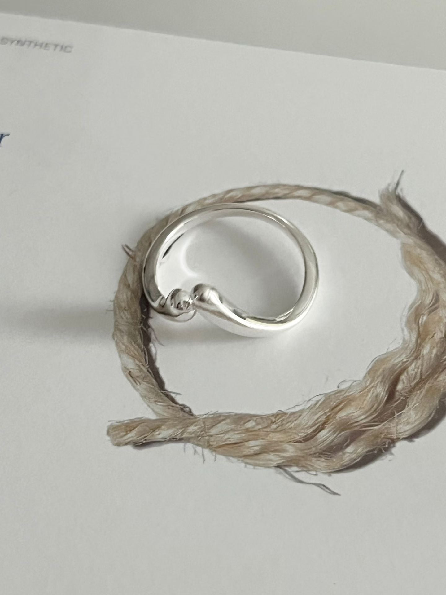Fluid Drop Curl Ring | 流線水滴捲曲戒指￼
