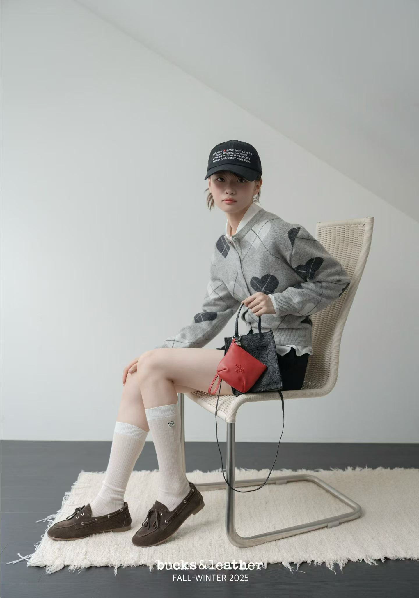 【Monotour 連線】Bucks&Leather Mini Lambskin Letter Bag with Coin Pouch