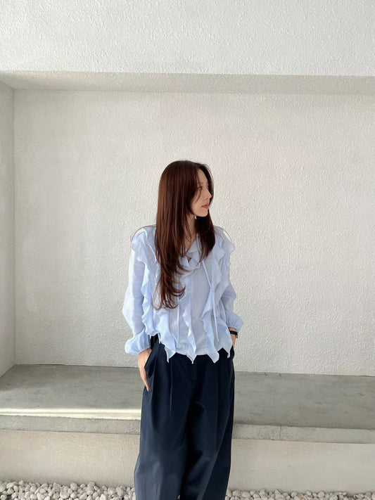 Delicate Crepe Floral Blouse