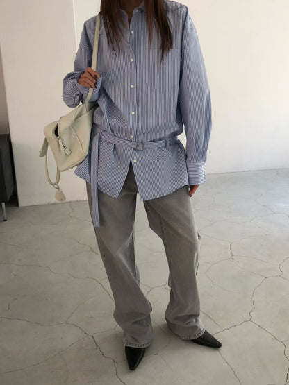 【俐落男友風】The Chic Belted Shirt