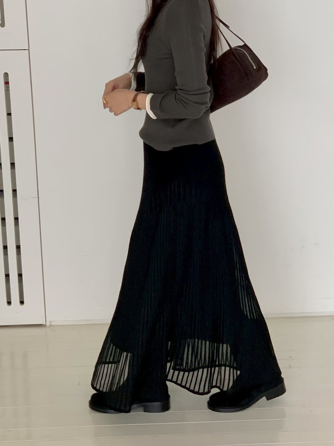 Delicate Fluted Midi Skirt | 唯美層次波紋中長裙