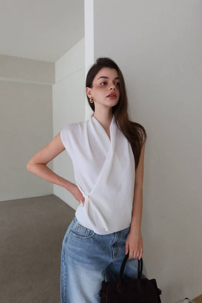 Sasha Side Button Wrap Top