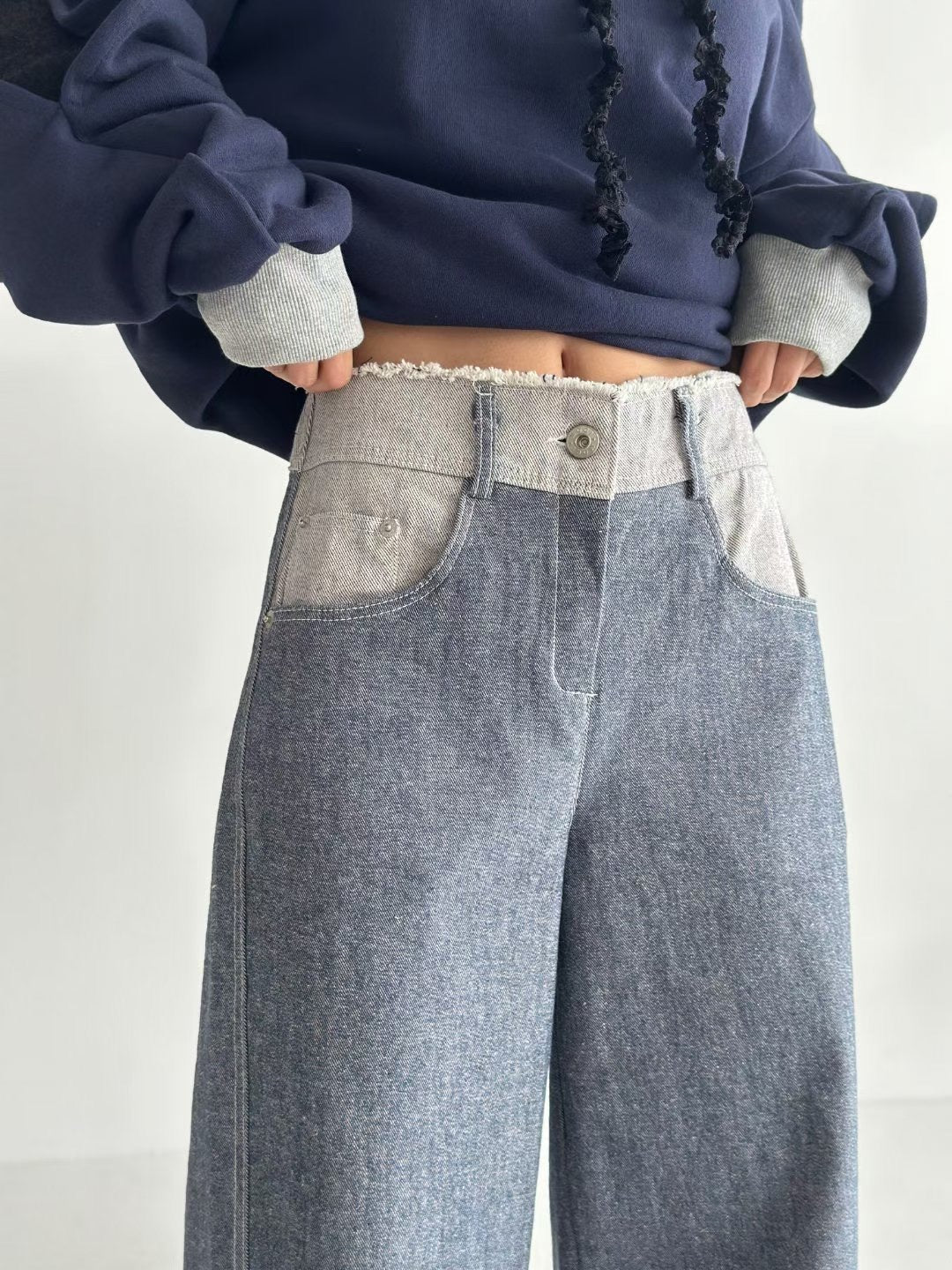 The Posh Patchwork Denim Jeans | 手工感拼布牛仔