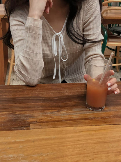 Everyday Tie Up Ribbon Cardigan