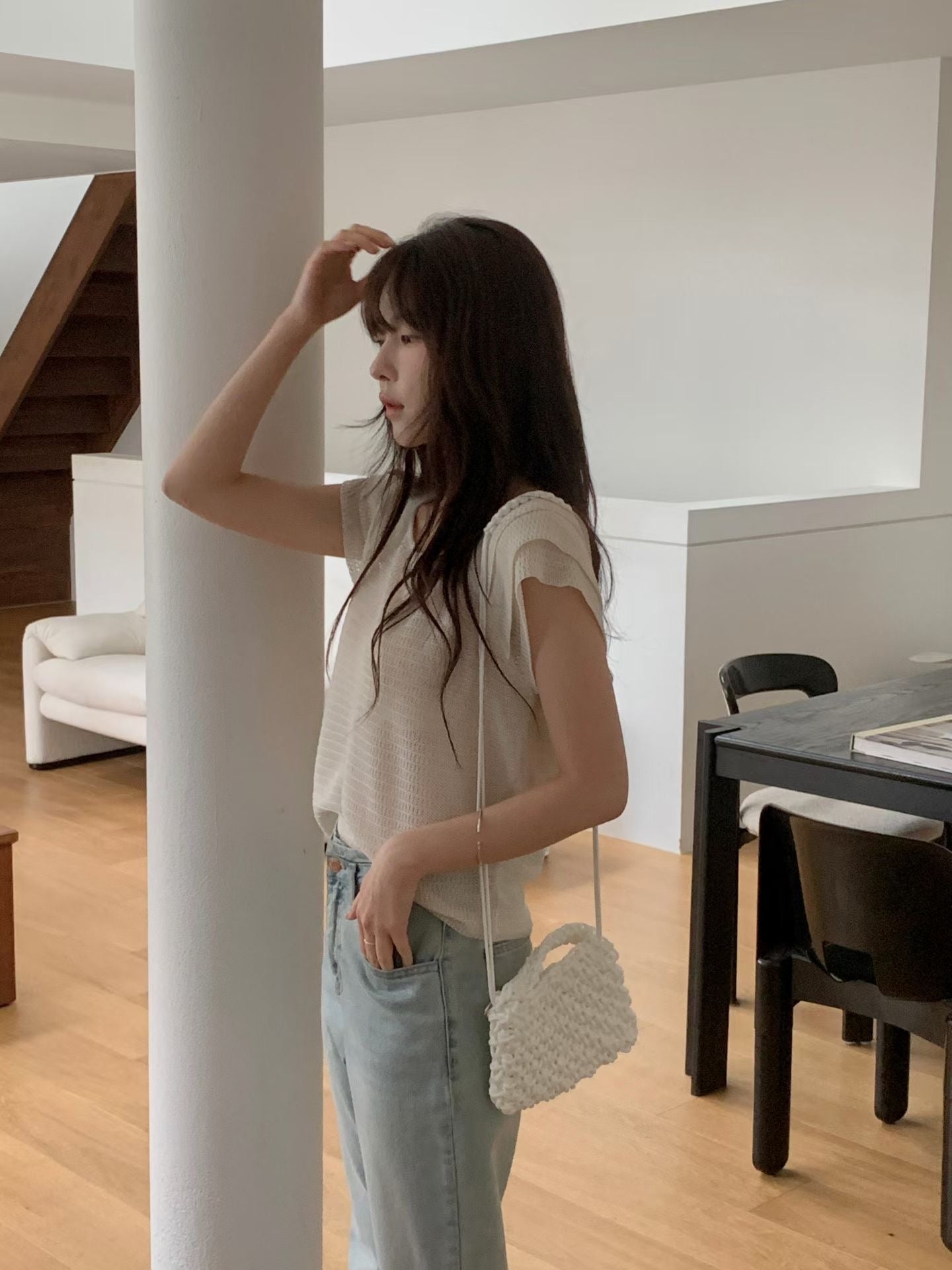 Layered Ruffle Capped Sleeves Blouse