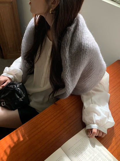 <<唯美小羊毛 3-WAY>>Snuggly Lambswool Cover-up ｜ 柔滑小外套&領巾