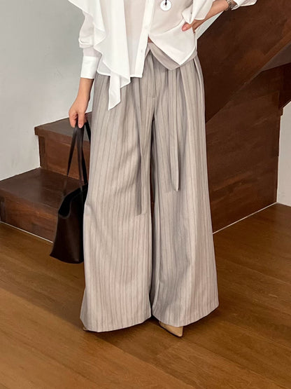 Wide Leg Striped Trousers | 條紋西裝闊褲