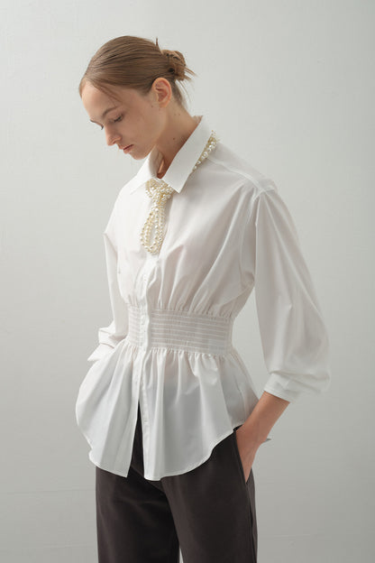 The Selena Cinched Waist Blouse | 復古束腰襯衫￼